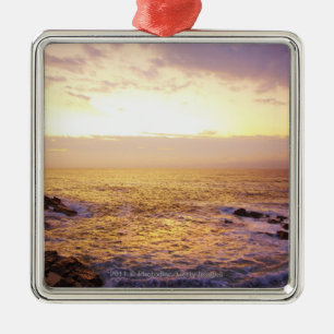 Atlantik am Sonnenaufgang, Ansicht von Portland Silbernes Ornament