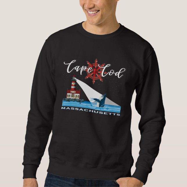 Atlantik Cape Cod Massachusetts Leuchtturm Wal W Sweatshirt (Vorderseite)