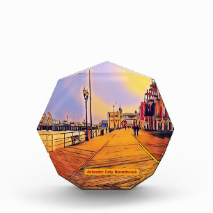 Atlantik City Beach Boardwalk Pop Art Fotoblock