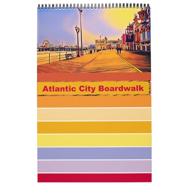 Atlantik City Beach Boardwalk Pop Art Kalender (Titelbild)