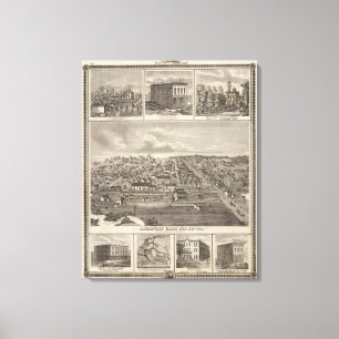 Atlantik-, Iowa-Bauernhöfe u. Gbd Leinwanddruck