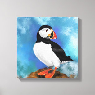 Atlantik-Papageientaucher-Vogel Leinwanddruck - Ma