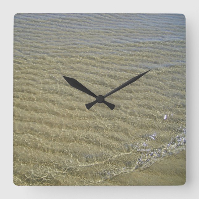 Atlantik -  quadratische wanduhr (Vorderseite)