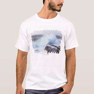 Atlantik-Welle, die in Maines Küste zusammenstö T-Shirt