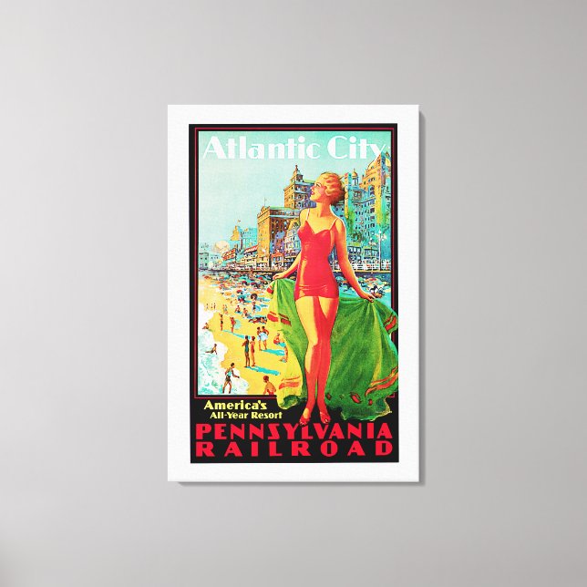 Atlantikstadt Leinwanddruck (Vorderseite)