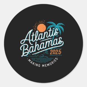 Atlantis Bahamas 2025 Family Trip Friends Group Va Runder Aufkleber