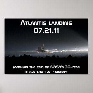 Atlantis Landung 07.21.11 Poster