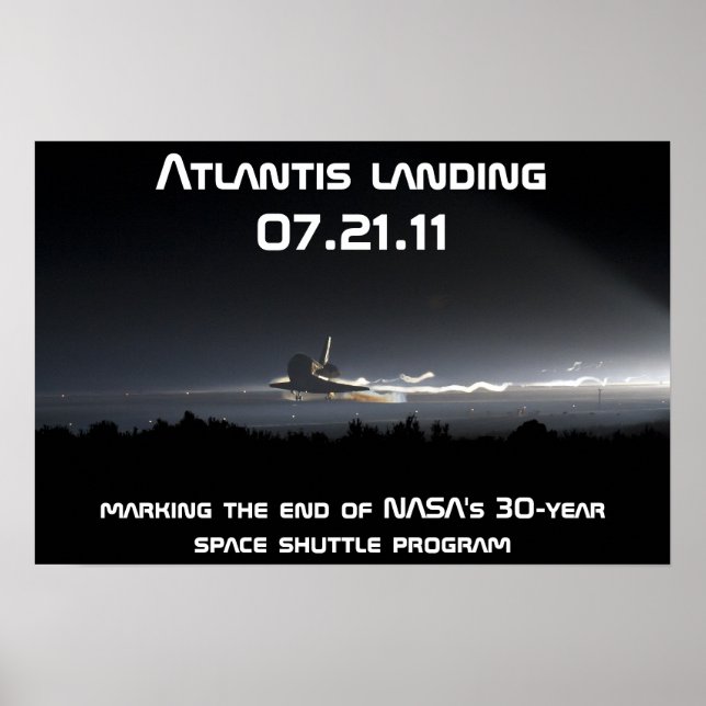Atlantis Landung 07.21.11 Poster (Vorne)