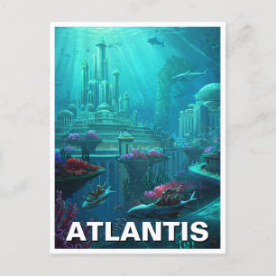 Atlantis Mythology Travel Postkarte
