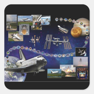 Atlantis Tribute Quadratischer Aufkleber