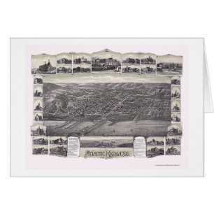 Atlantische Hochländer, NJ panoramische Karte -