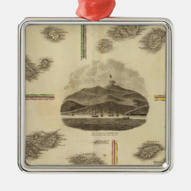 Atlantische Inseln Silbernes Ornament (Vorne)