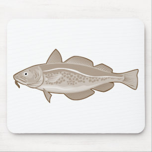 atlantische Kabeljauschellfischfische Mousepad
