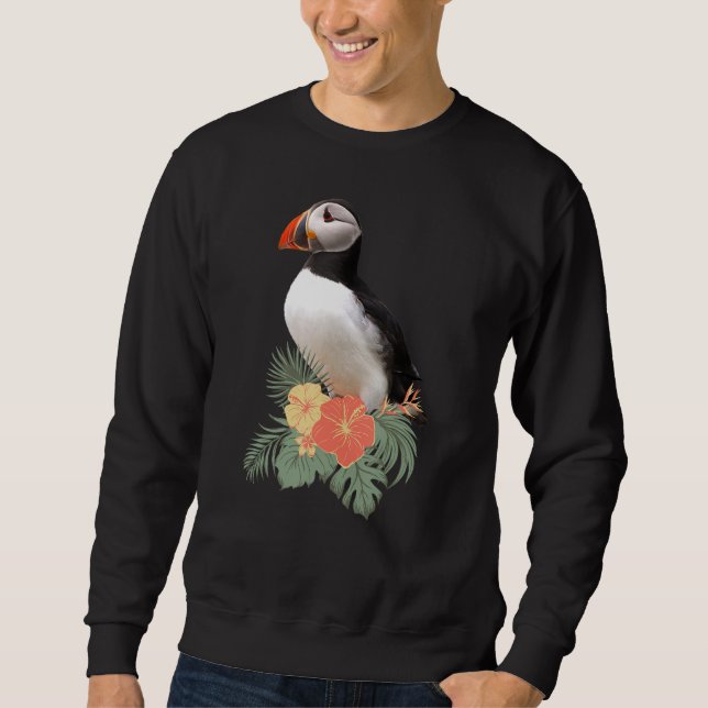 Atlantische Papageienvögel — Leaf-Blume Sweatshirt (Vorderseite)