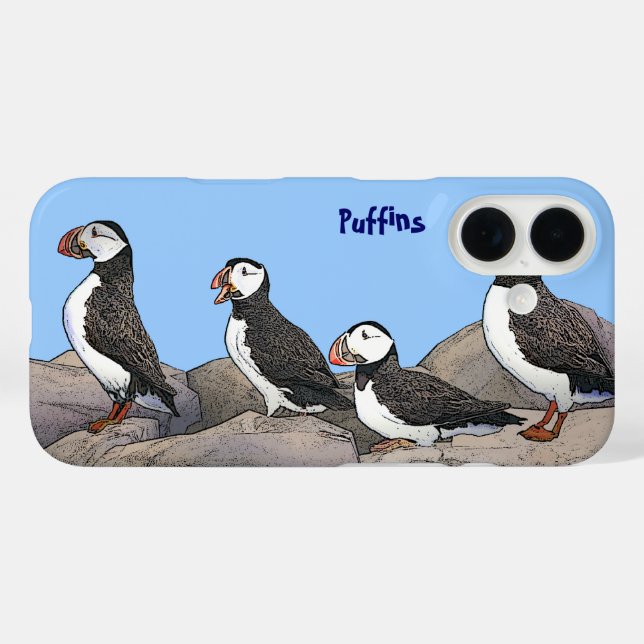Atlantische Puffen Case-Mate iPhone Hülle (Rückseite (Horizontal))