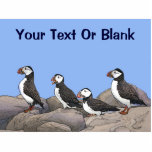 Atlantische Puffen Fotoskulptur Magnet<br><div class="desc">Puffins in der Erholung auf den Felsen. Fügen Sie Ihren eigenen Text hinzu. Der Atlantische Puffin (Fratercula arctica) füttre vor allem durch Tauchen im Wasser. Sie züchten sich in großen Kolonien auf Küstensteilküsten oder vor der Küste gelegenen Inseln im Nordatlantik. Puffins vergossen die farbenfrohen äußeren Teile ihrer Rechnungen nach der...</div>