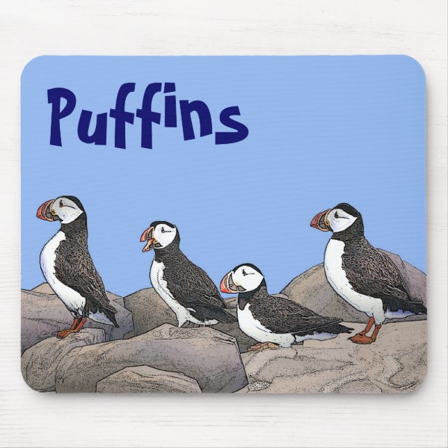 Atlantische Puffen Mousepad (Vorne)