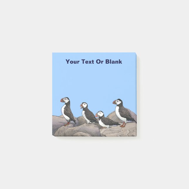 Atlantische Puffen Post-it Klebezettel (Vorderseite)