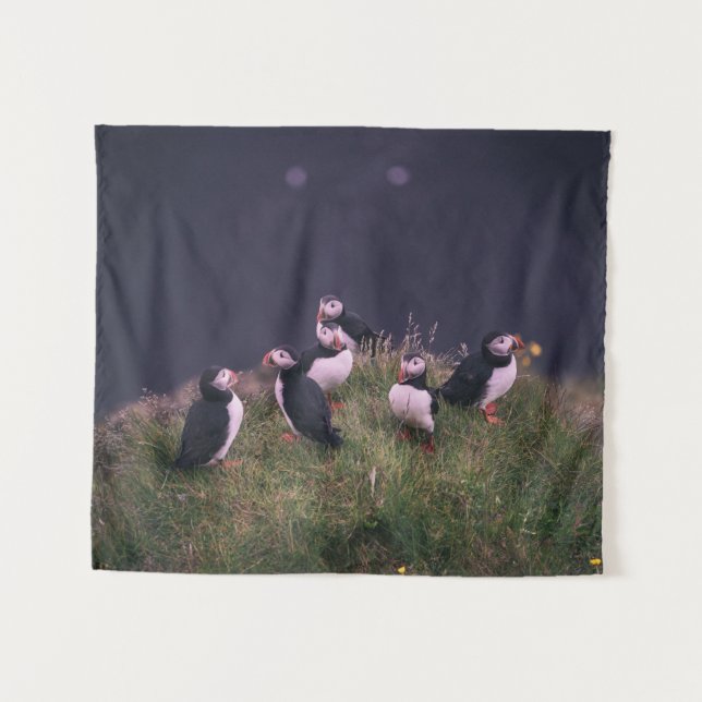 Atlantische Puffen Wandteppich (Vorderseite (Horizontal))