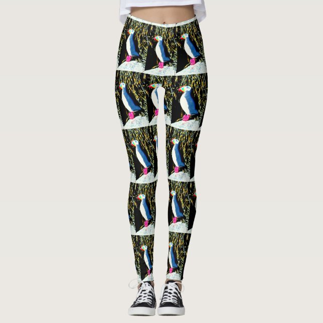 atlantische Puffins stehend Leggings (Vorderseite)