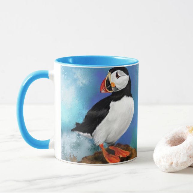 Atlantische Puffsfische Tasse (Mit Donut)