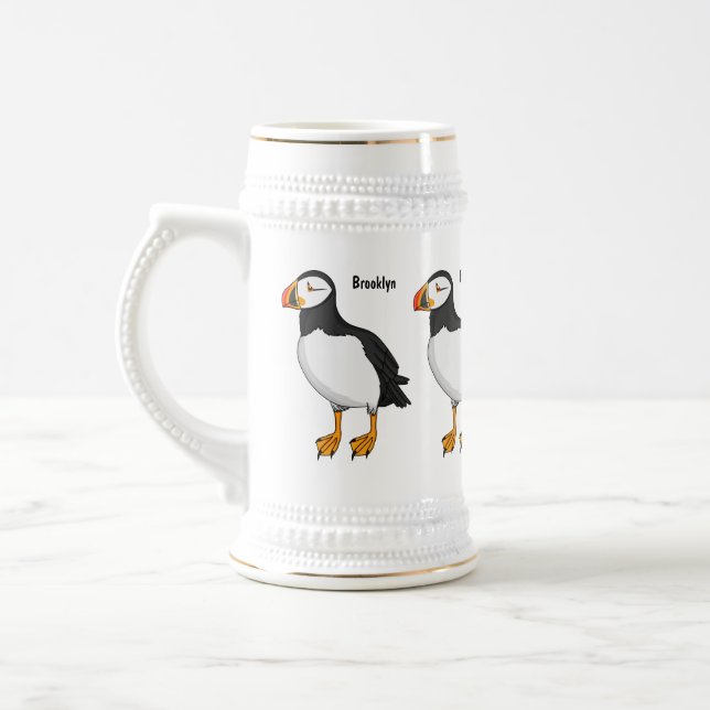 Atlantische Puffsillustrierung Bierglas (Links)