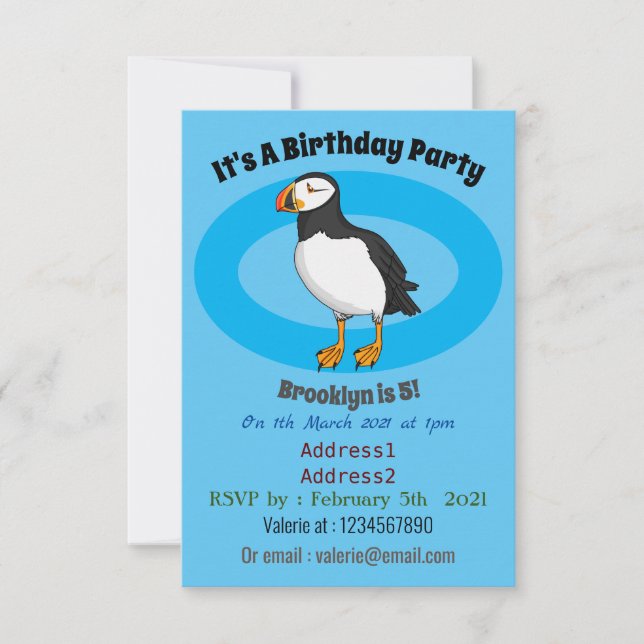 Atlantische Puffsillustrierung Einladung (Vorderseite)