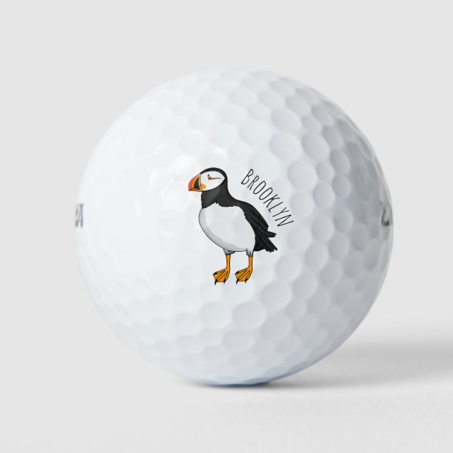 Atlantische Puffsillustrierung Golfball (Vorderseite)