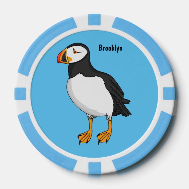 Atlantische Puffsillustrierung Pokerchips (Vorderseite)