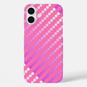 Atlantische Punkte - rosa und orchid iPhone 16 Plus Hülle