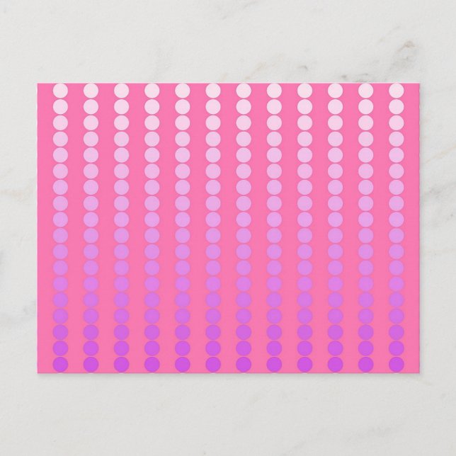 Atlantische Punkte - rosa und orchid Postkarte (Vorderseite)