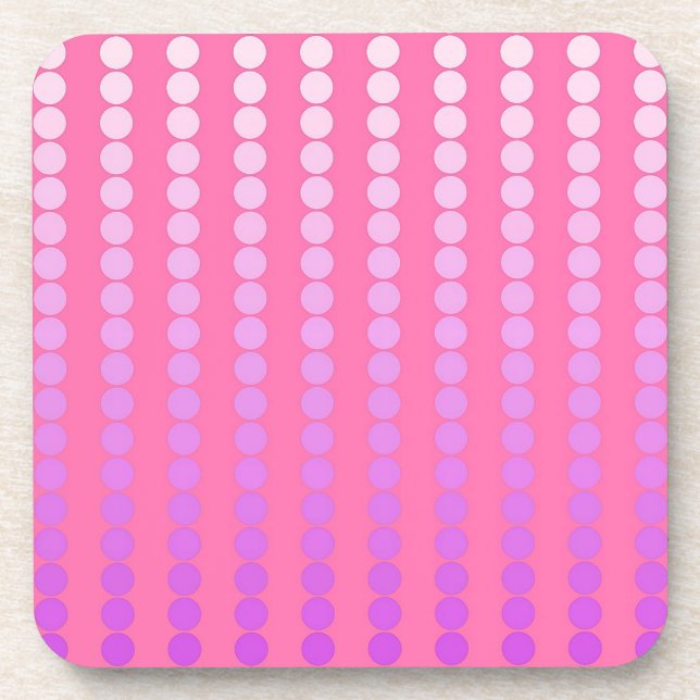Atlantische Punkte - rosa und orchid Untersetzer (Vorderseite)