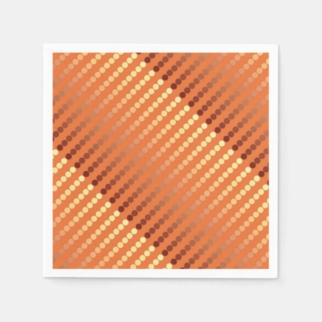 Atlantische Punkte - Rost und Gold Serviette (Vorderseite)