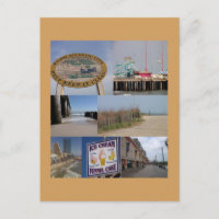 Atlantische Stadt FotoCollage Postkarte