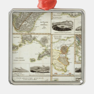 Atlantische vulkanische Tätigkeit Silbernes Ornament