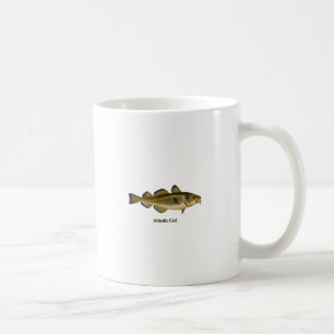 Atlantischer Kabeljau-Logo Kaffeetasse