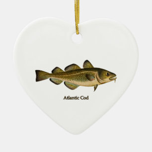 Atlantischer Kabeljau-Logo Keramikornament