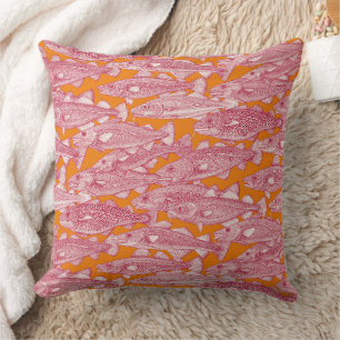 Atlantischer Kabeljau viva magenta satsuma Kissen