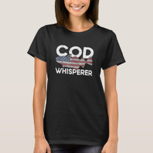 Atlantischer Kabeljau Whisperer Fliegenfischer T-Shirt
