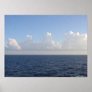 Atlantischer Ozean in der Nähe der Bermuda Insel P Poster