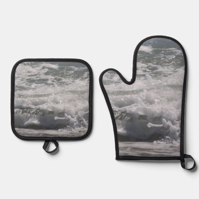 Atlantischer Ozean  Ofenhandschuh & Topflappen-Set (Vorderseite)