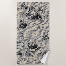 Atlantischer Ozean und die Azoren Vintage Weltkart