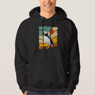 Atlantischer Papageientaucher Vintage Retro Stil O Hoodie