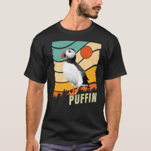Atlantischer Papageientaucher Vintage Retro Stil O T-Shirt