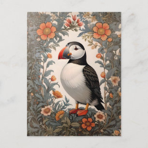 Atlantischer Papageientaucher William Morris Inspi Postkarte