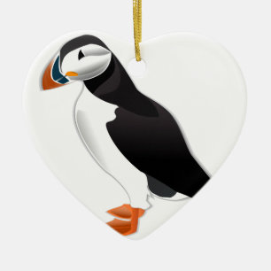 Atlantischer Puffin-Blick vorwärts zur Liebe Keramikornament