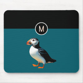 Atlantischer Puffsküste Mit Monogramm Vogel Mousepad