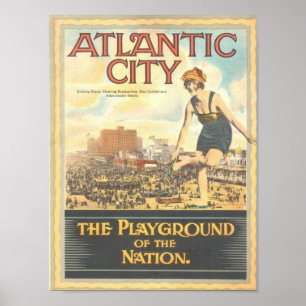 Atlantischer Stadt-Spielplatz des Nations-Druckes Poster