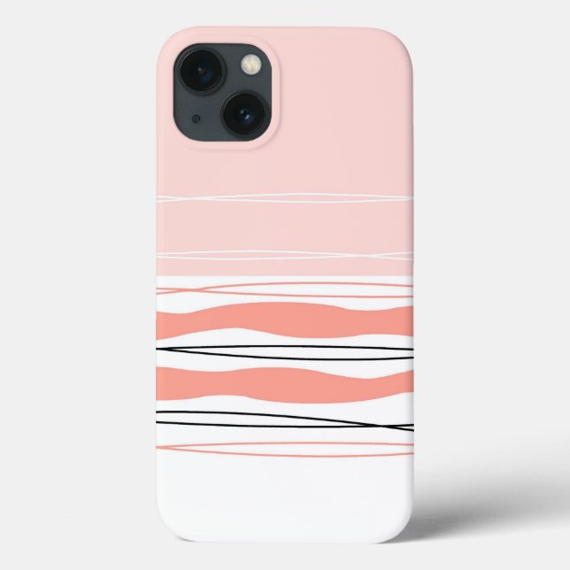 Atlantischer Streifen Pink, horizontaler iPad-Fall Case-Mate iPhone Hülle (Rückseite)