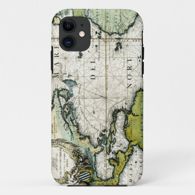 Atlantisches Seediagramm 1691 Case-Mate iPhone Hülle (Rückseite)